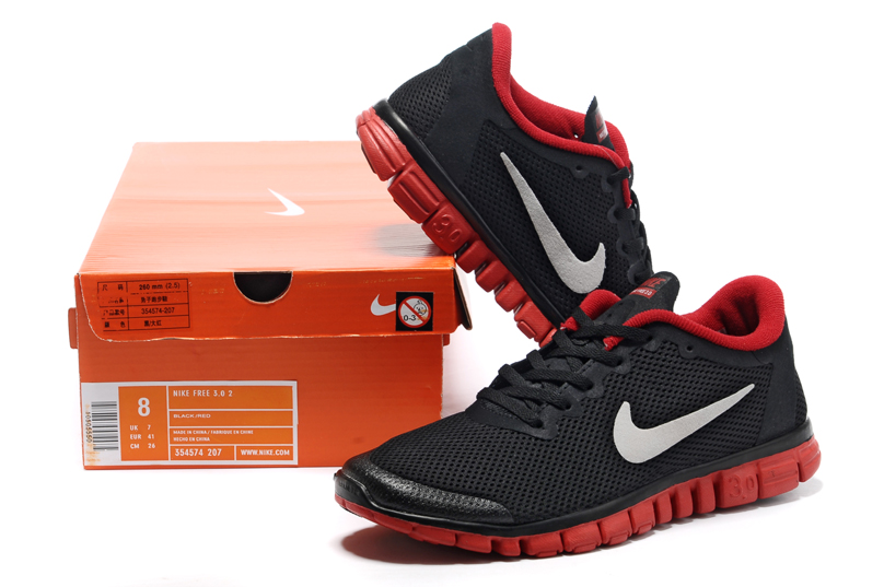 Nike Free 3.0 hommes noirs rouges de nouvelles chaussures hommes (1)